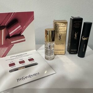 Yves Saint Laurent Makeup Bundle - Lash Clash, Blur Primer, and Rouge Shine